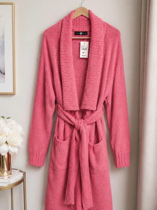 Ashley Stewart Dresses & Skirts - Ashley Stewart pink sweater dress with belt